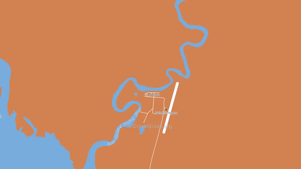 Twin Hills, AK Map of Theft Rates