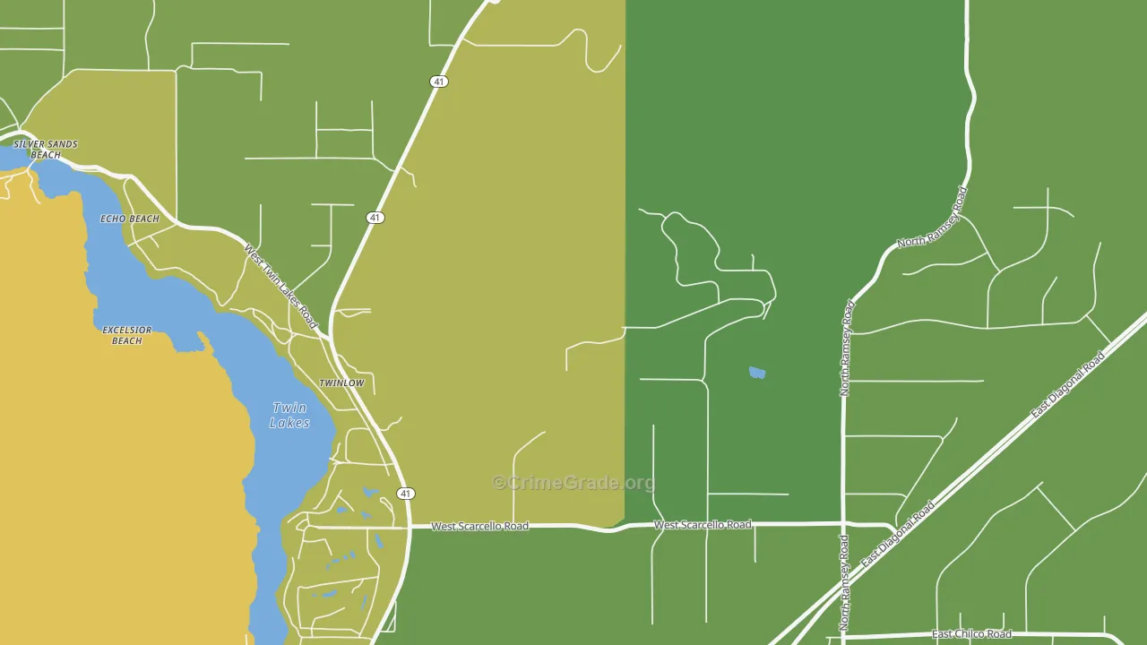 Twinlow, ID Map of Theft Rates