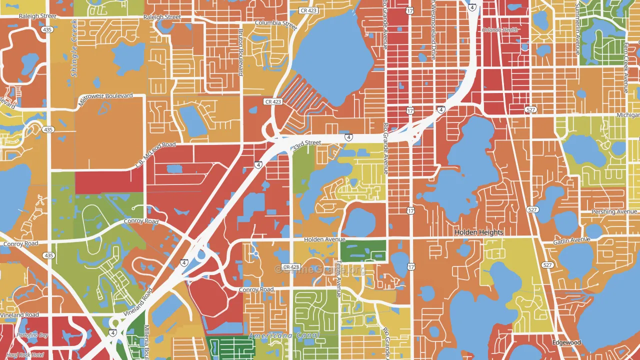 Tymber Skan on the Lake, Orlando, FL Map of Theft Rates