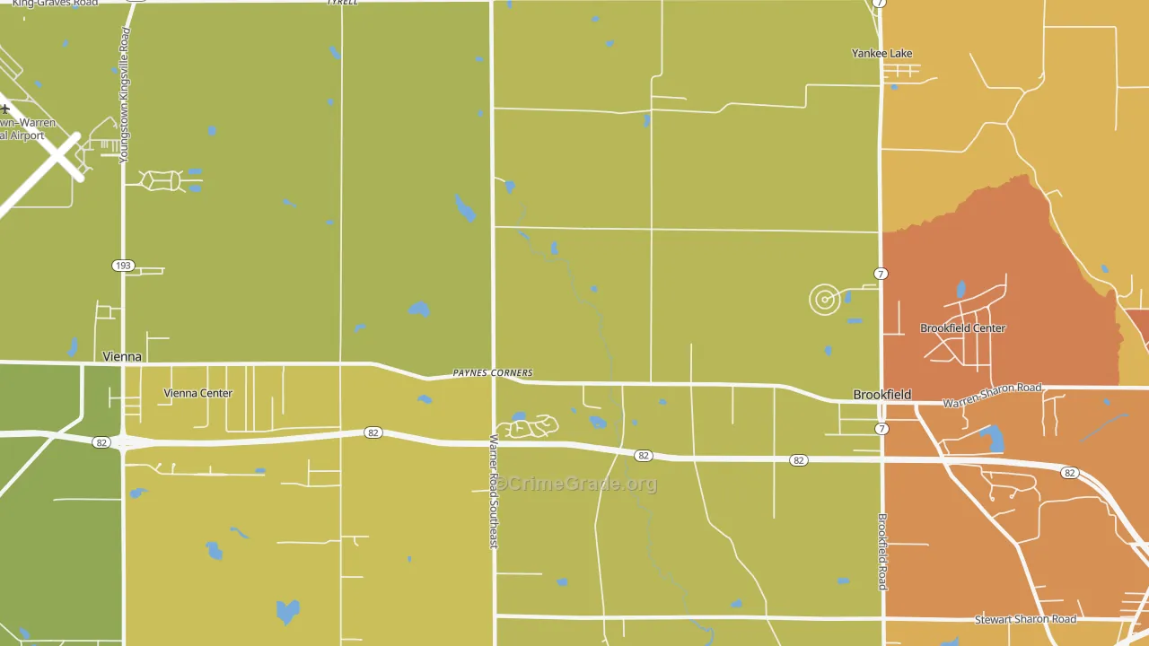 Tyrrell, OH Map of Theft Rates