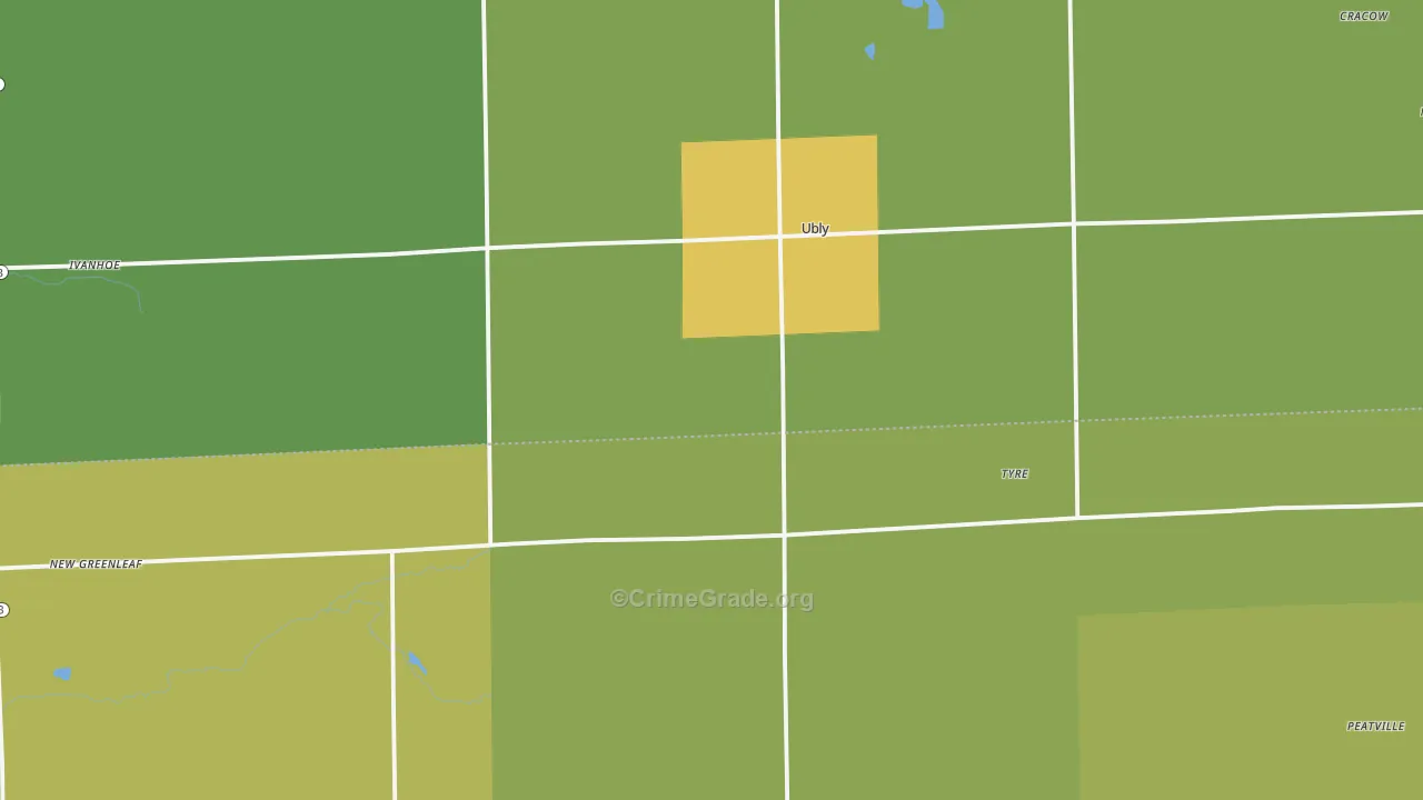 Ubly, MI Map of Theft Rates