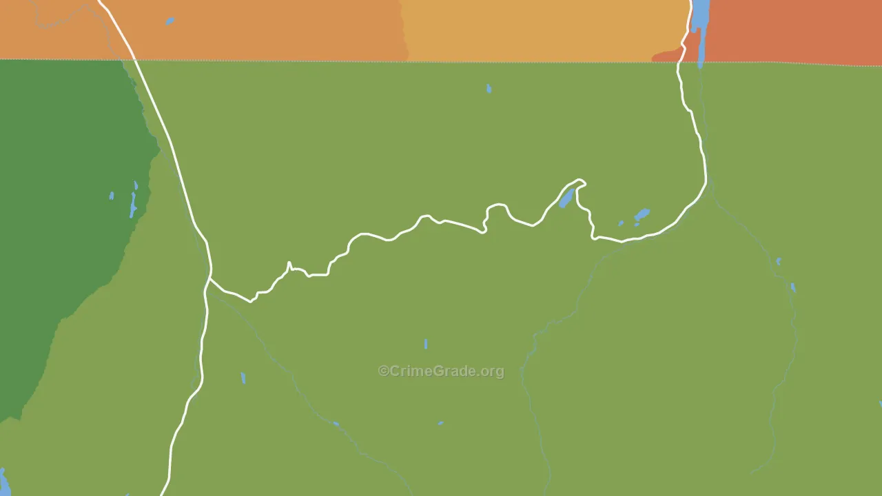 Uinta National Forest, UT Map of Theft Rates