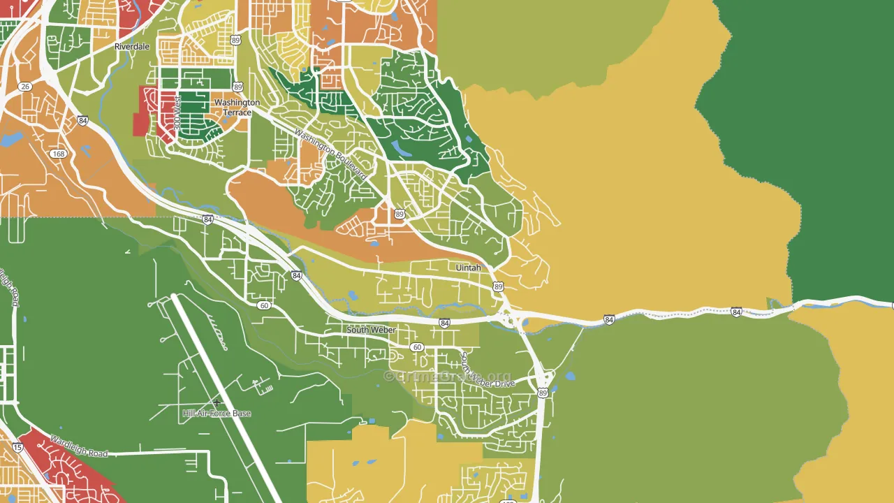 Uintah, UT Map of Theft Rates