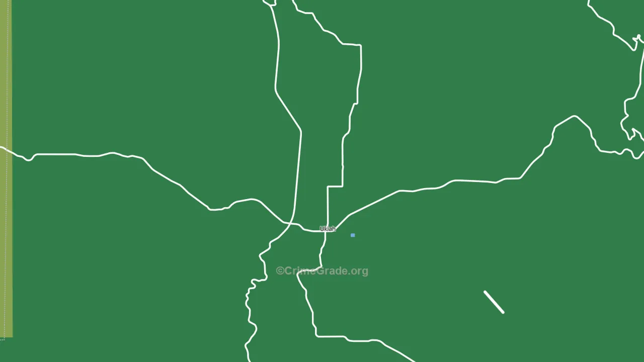 Ukiah, OR Map of Theft Rates