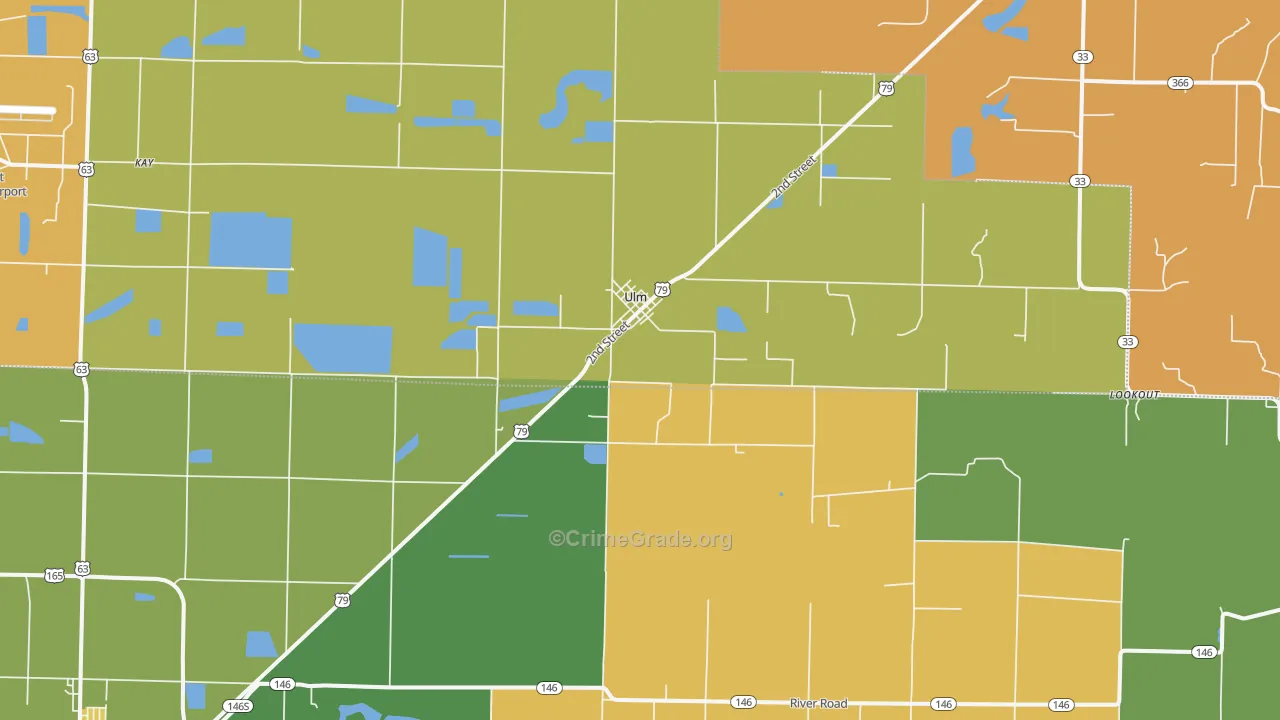 Ulm, AR Map of Theft Rates