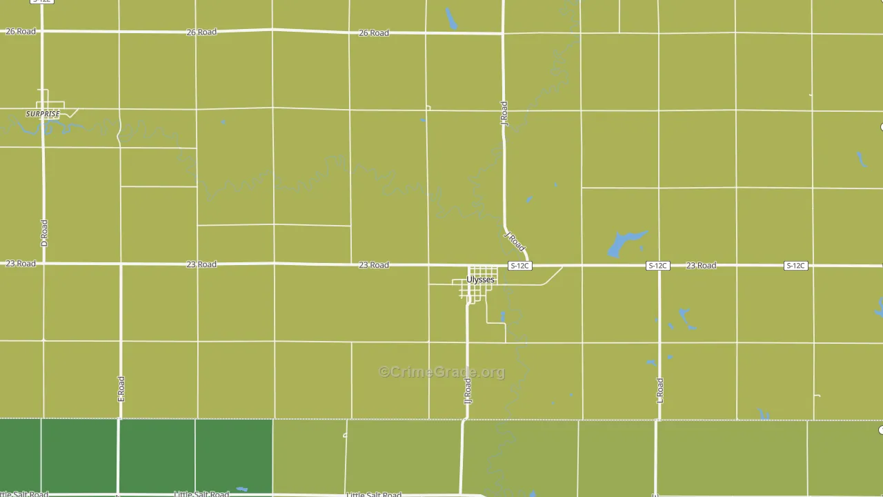 Ulysses, NE Map of Theft Rates
