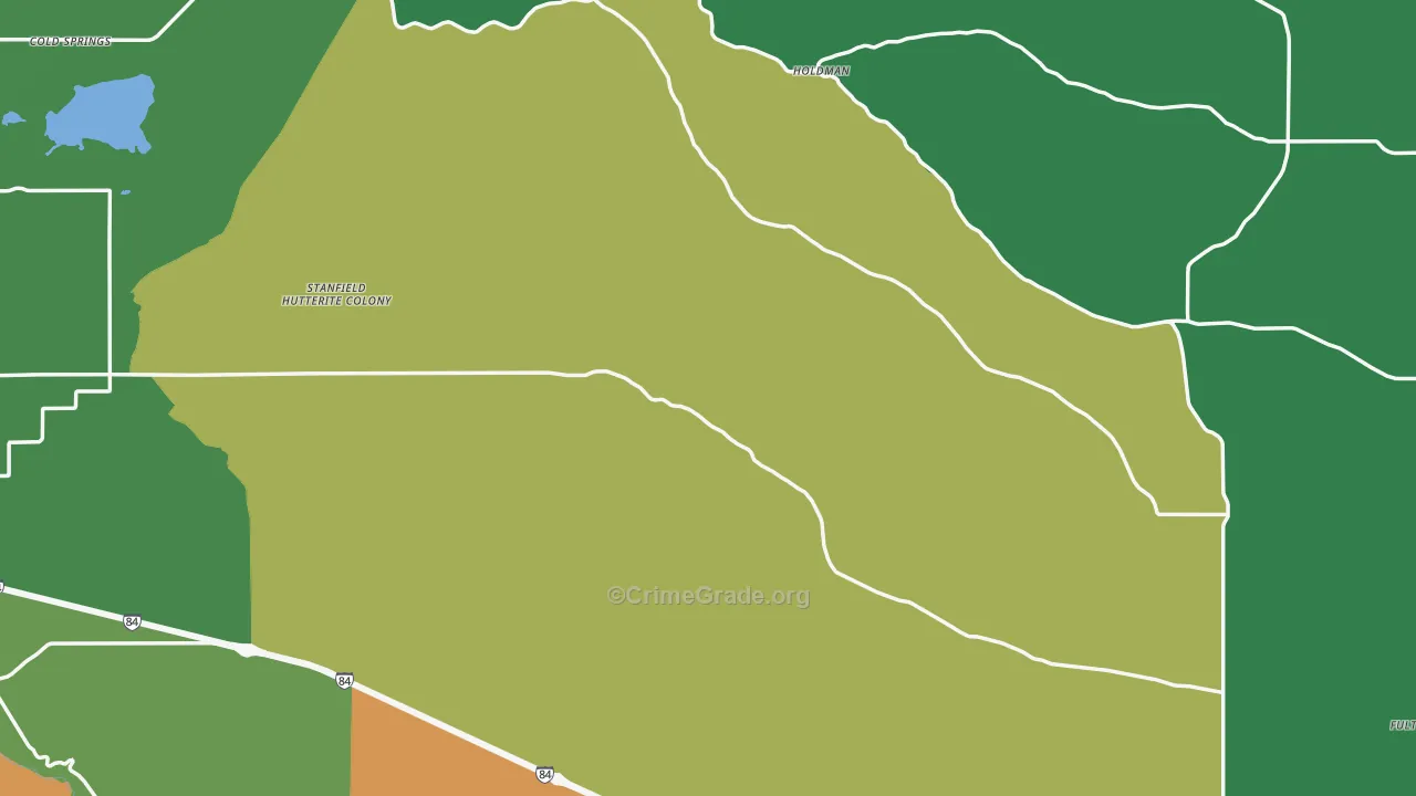 Umatilla County, OR Map of Theft Rates