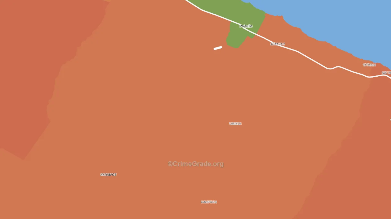 Umikoa, HI Map of Theft Rates