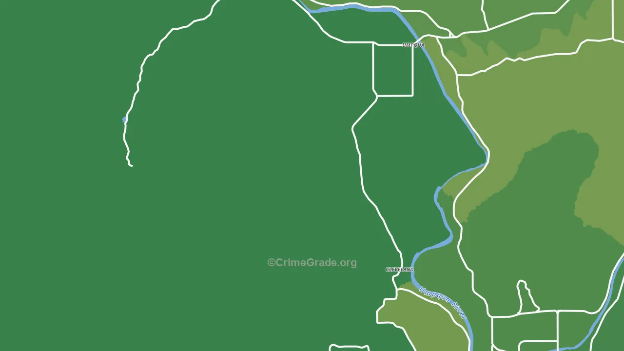 Umpqua, OR Map of Theft Rates