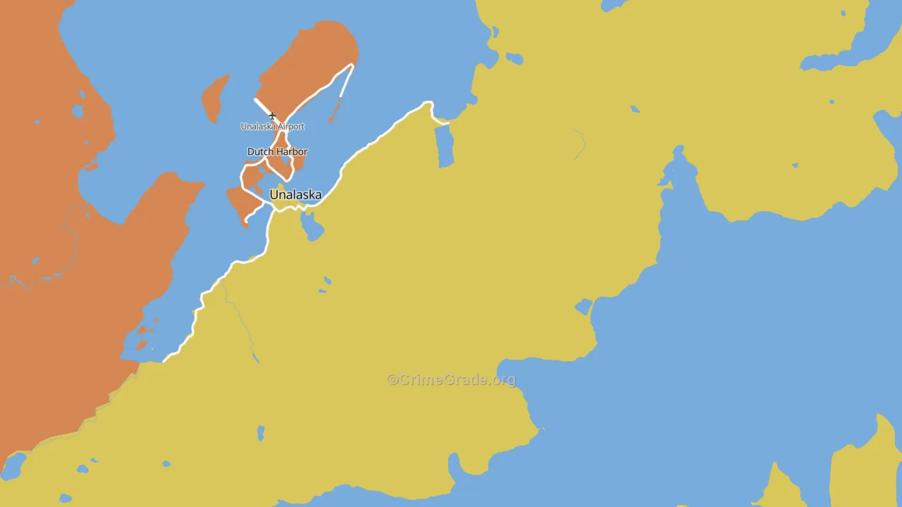 Unalaska, AK Map of Theft Rates
