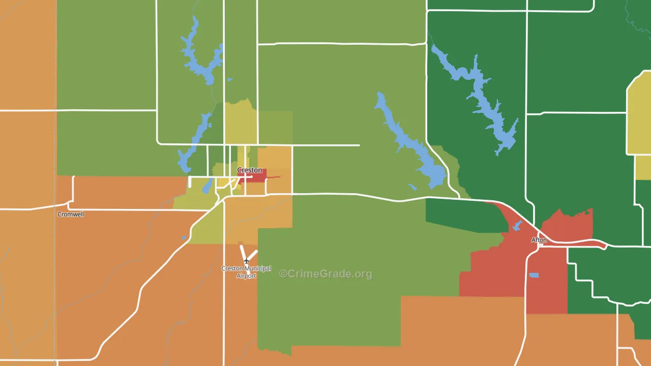 Union County, IA Map of Theft Rates