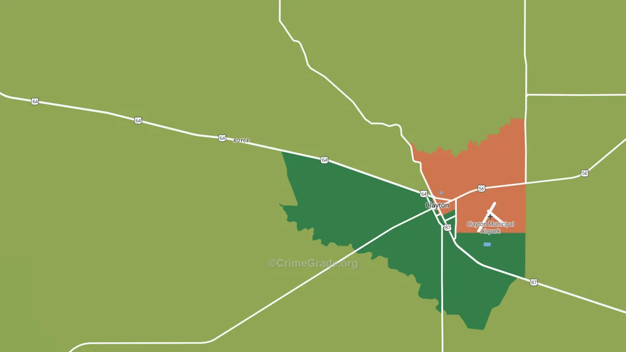 Union County, NM Map of Theft Rates