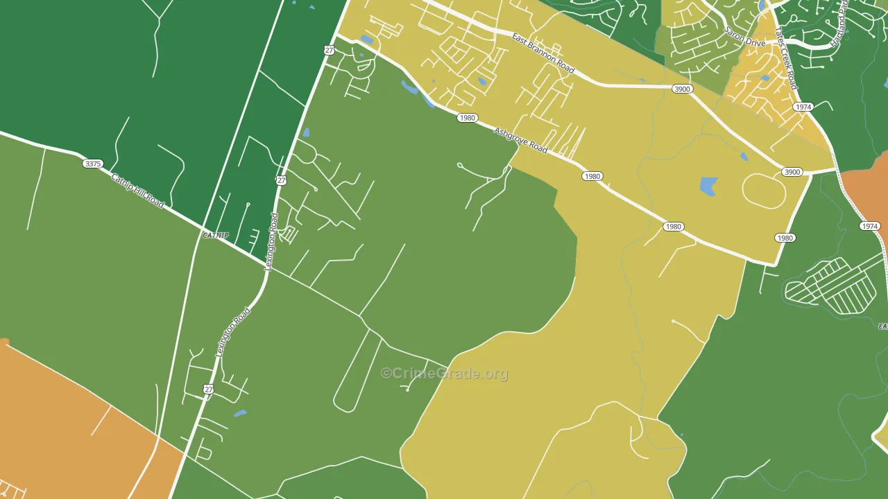 Union Mills, KY Map of Theft Rates