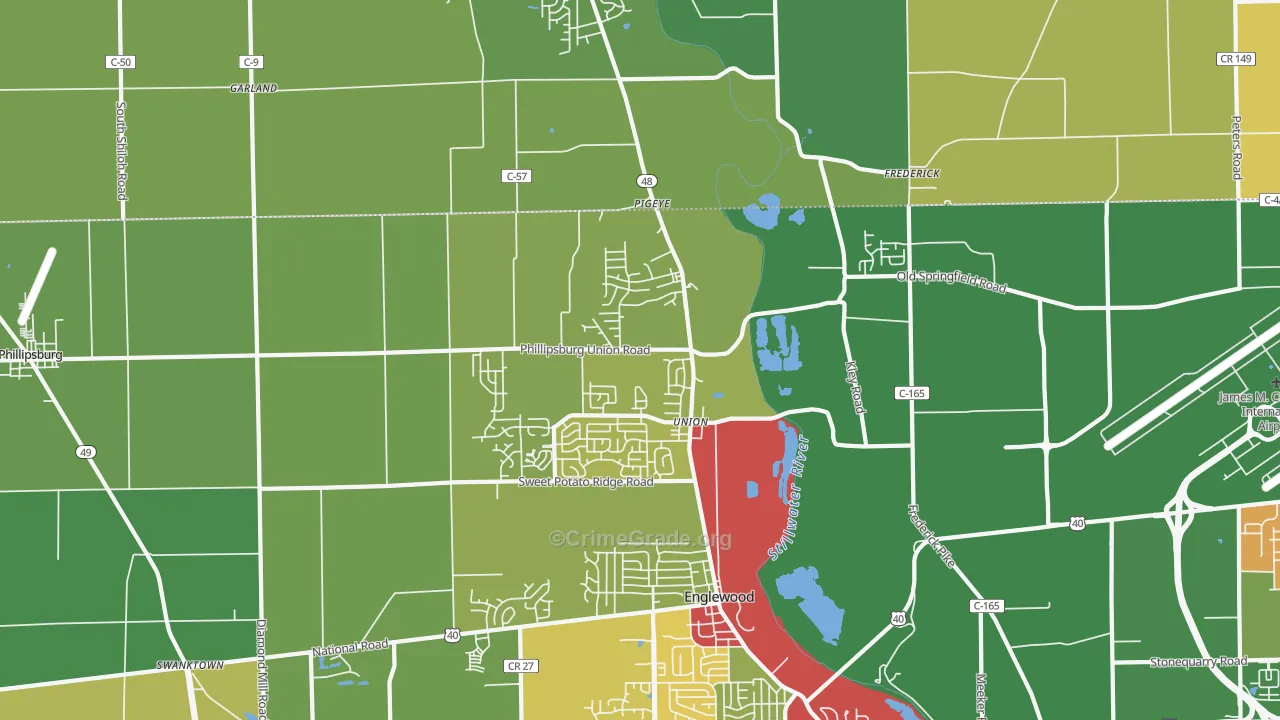 Union, OH Map of Theft Rates