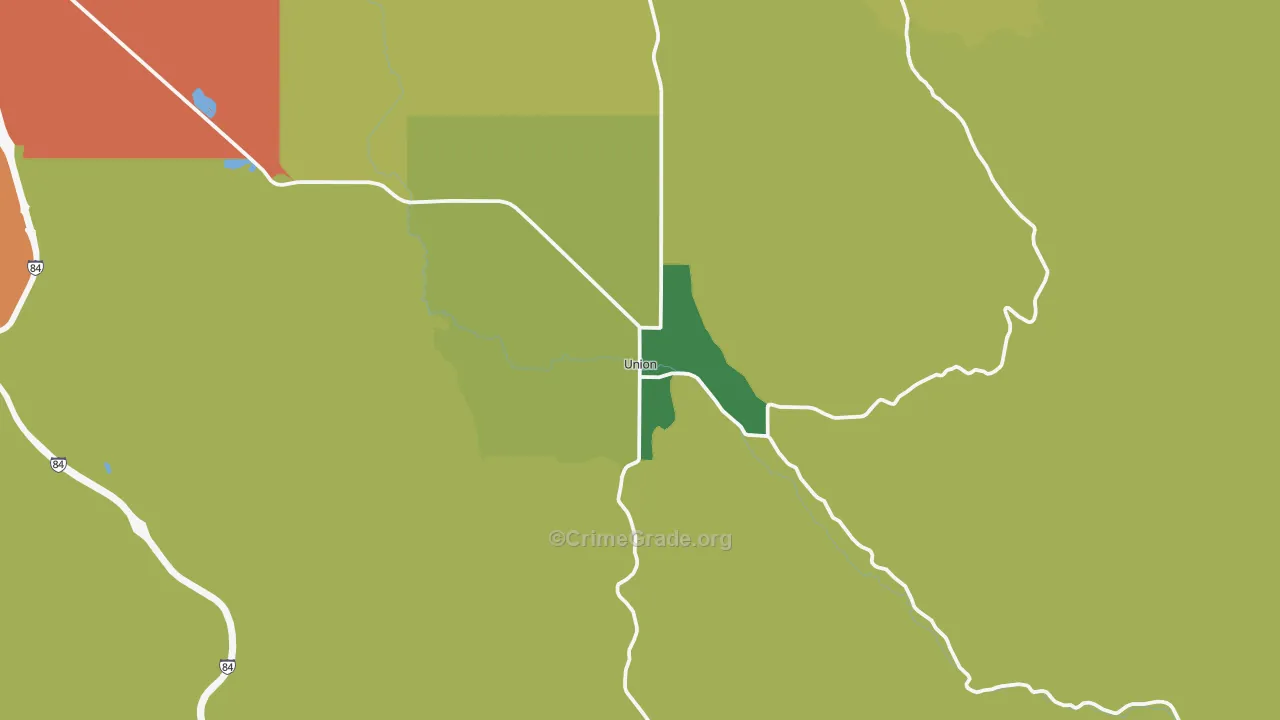 Union, OR Map of Theft Rates