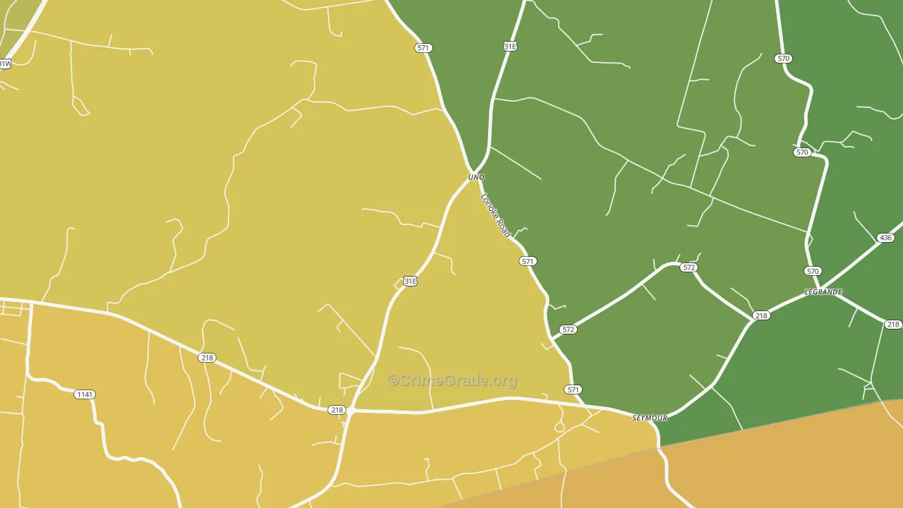 Uno, KY Map of Theft Rates