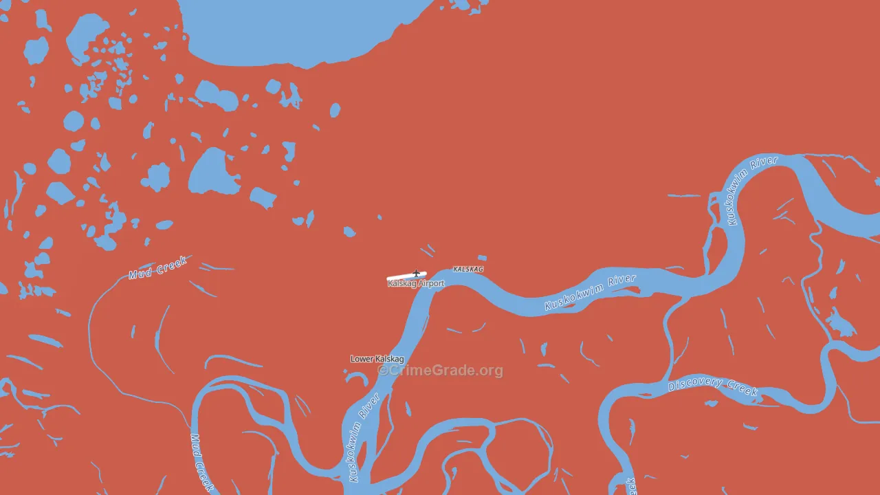 Upper Kalskag, AK Map of Theft Rates