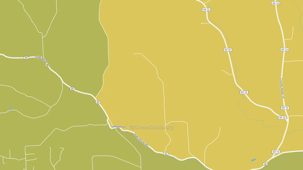Upperville, NY Map of Theft Rates