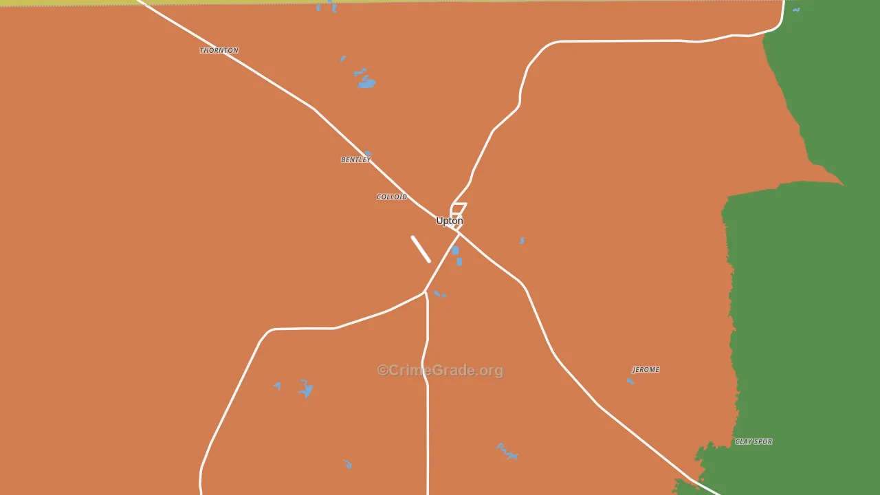 Upton, WY Map of Theft Rates