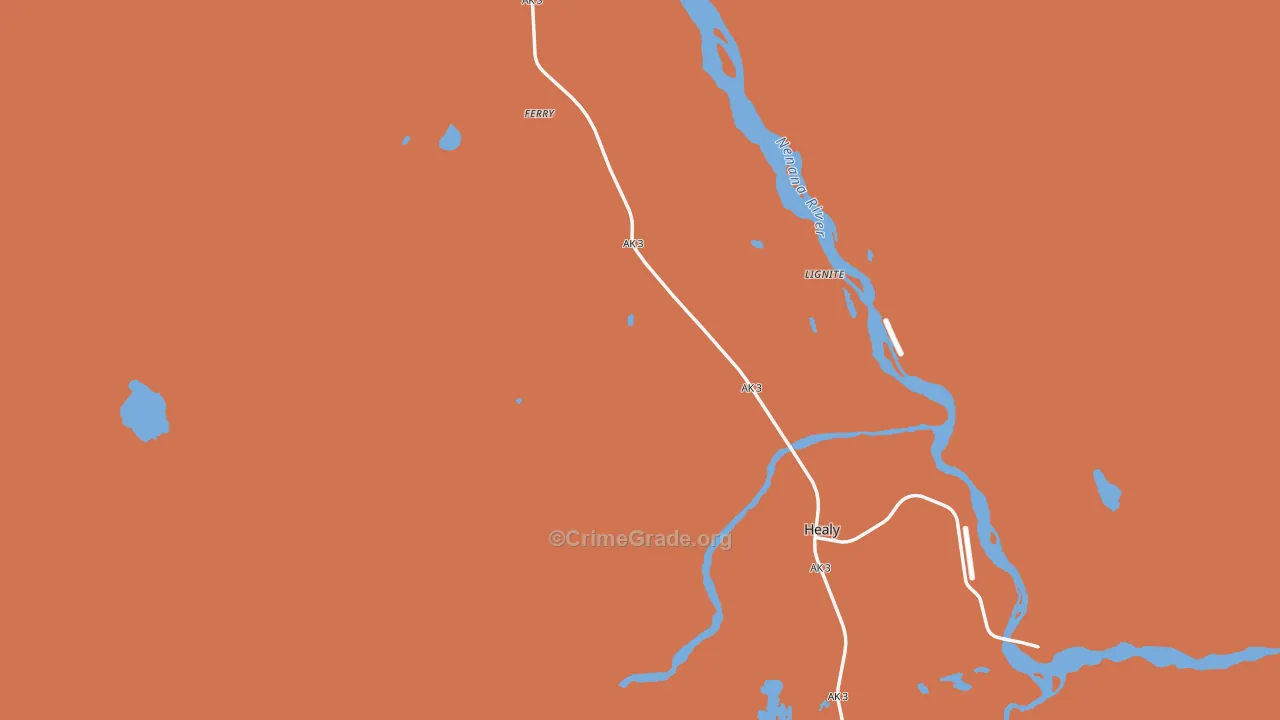 Usibelli, AK Map of Theft Rates