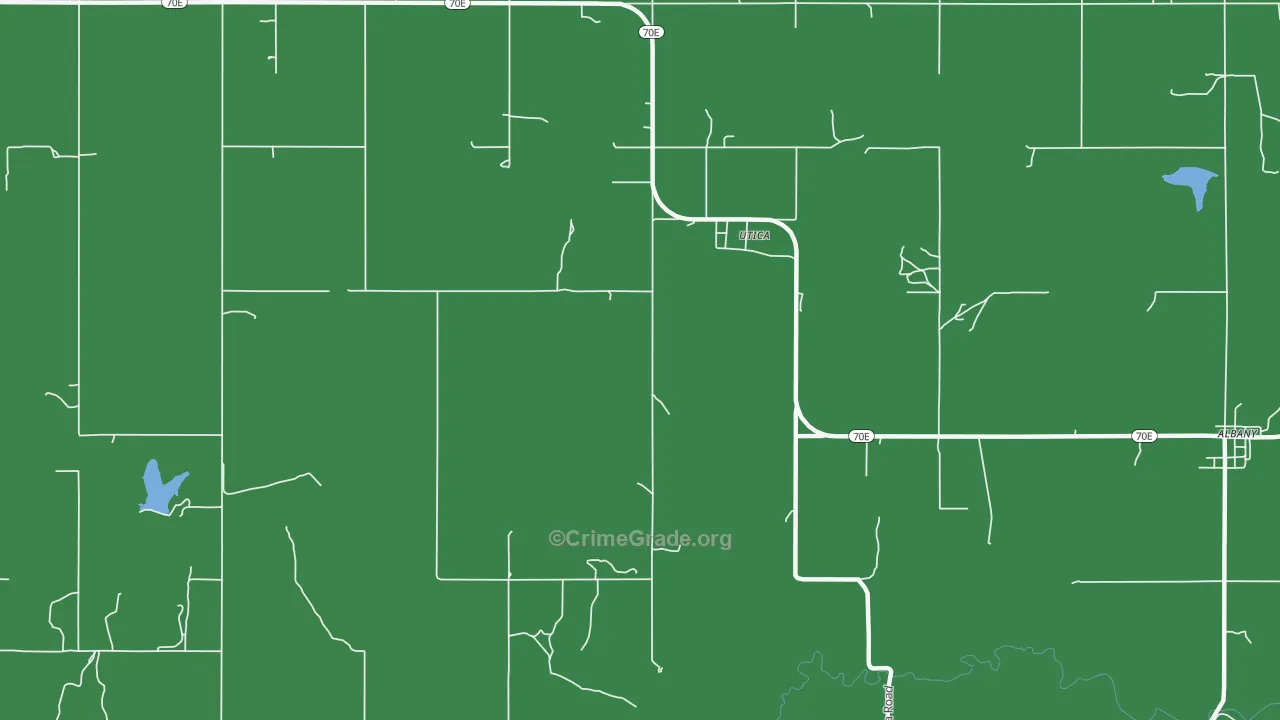 Utica, OK Map of Theft Rates