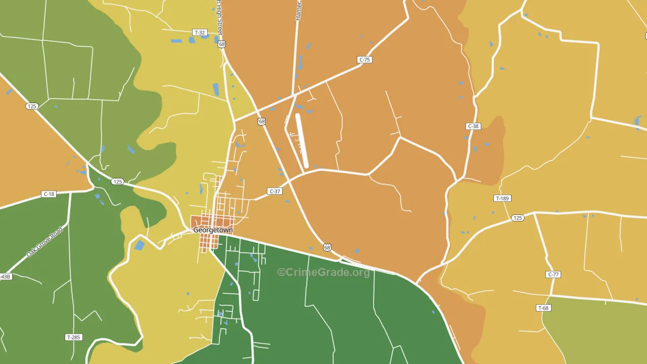 Utopia, OH Map of Theft Rates