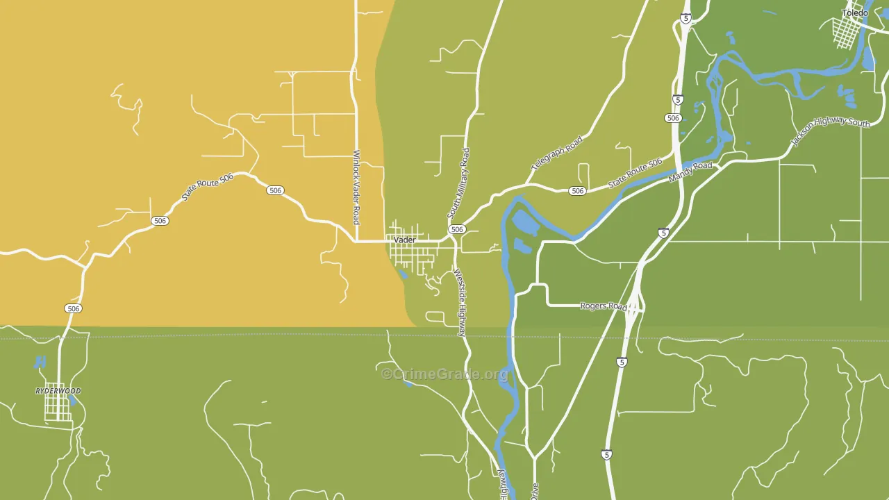 Vader, WA Map of Theft Rates