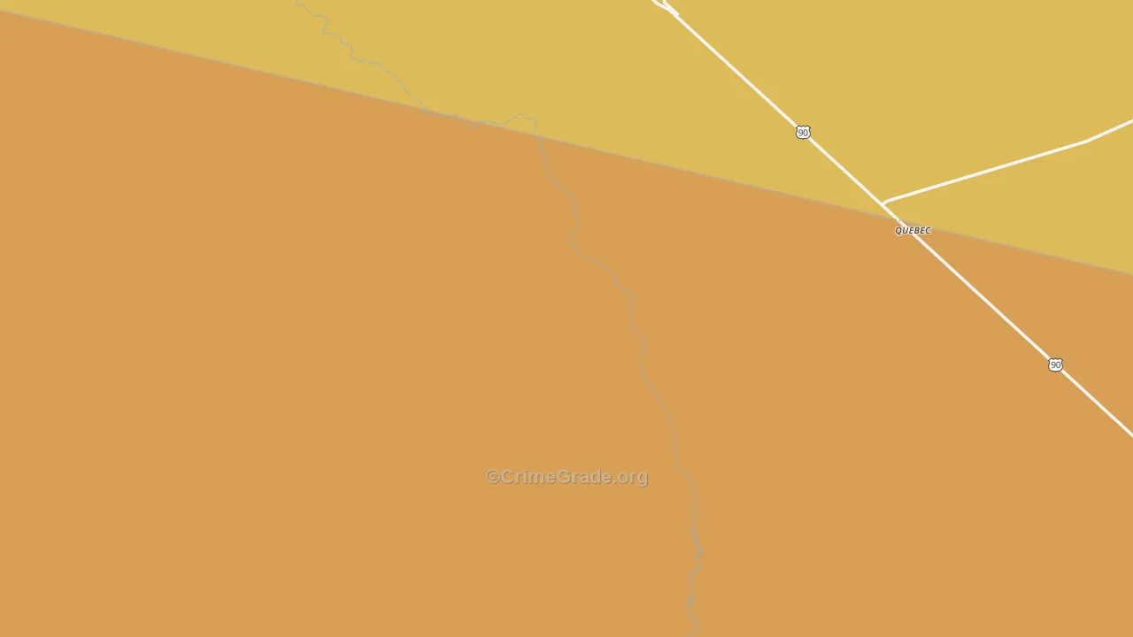 Valentine, TX Map of Theft Rates