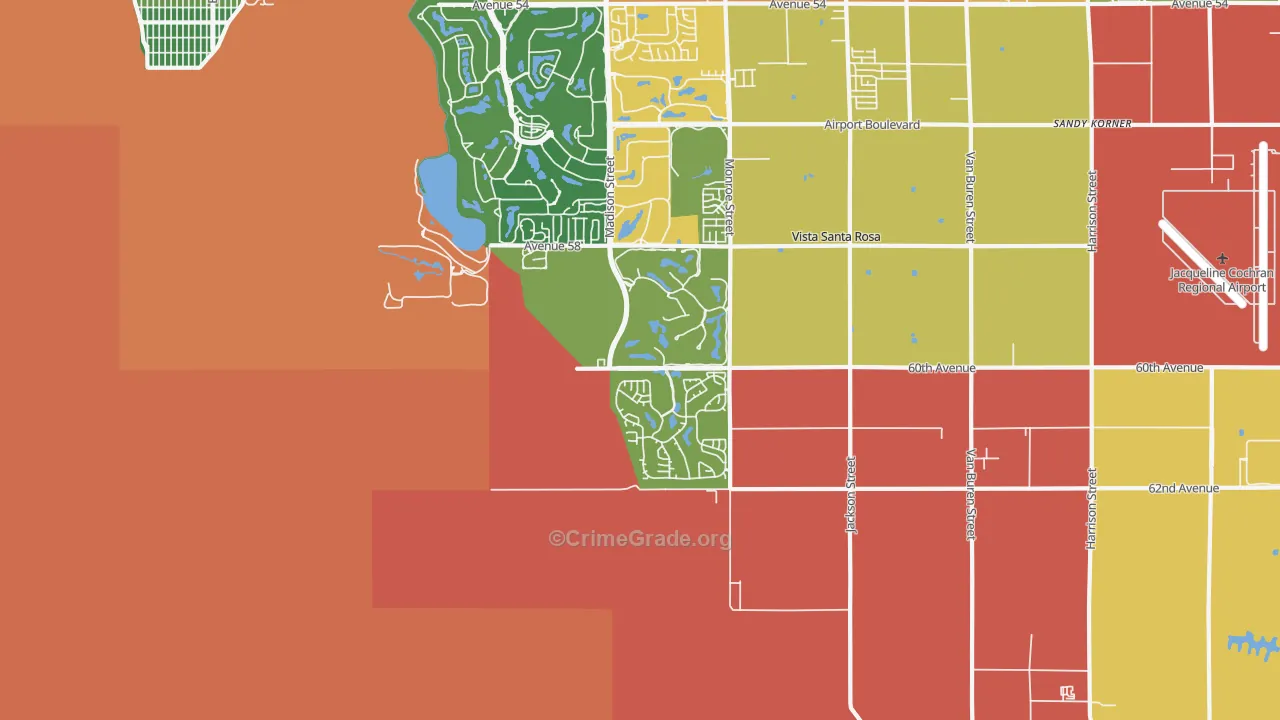 Valerie, CA Map of Theft Rates