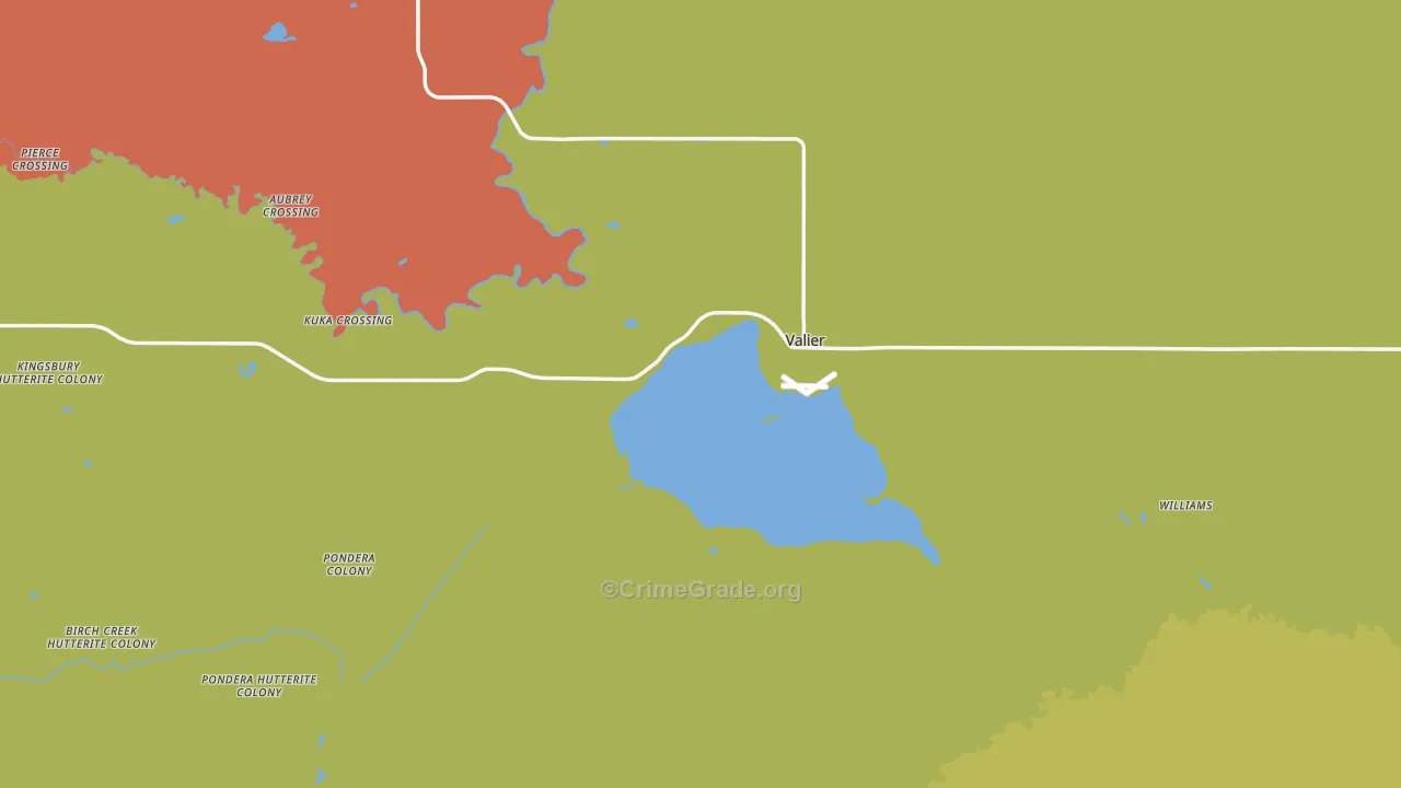 Valier, MT Map of Theft Rates