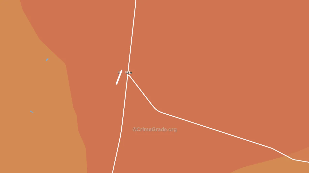 Valle, AZ Map of Theft Rates