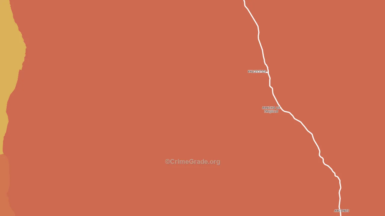 Vallecitos, NM Map of Theft Rates