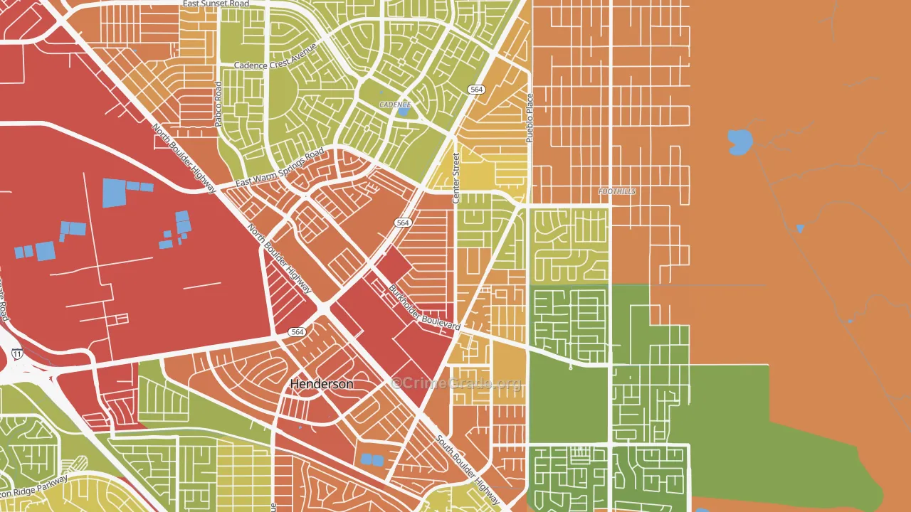 Valley View, Henderson, NV Map of Theft Rates