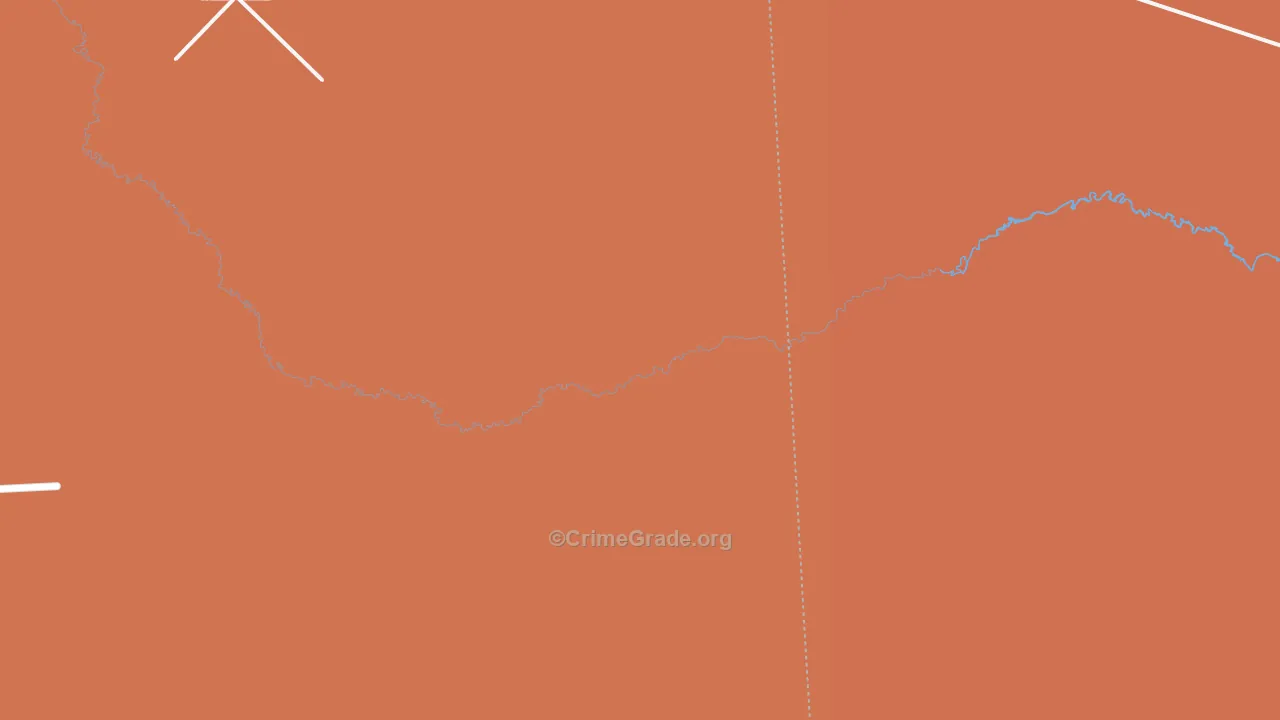 Valley Wells, TX Map of Theft Rates