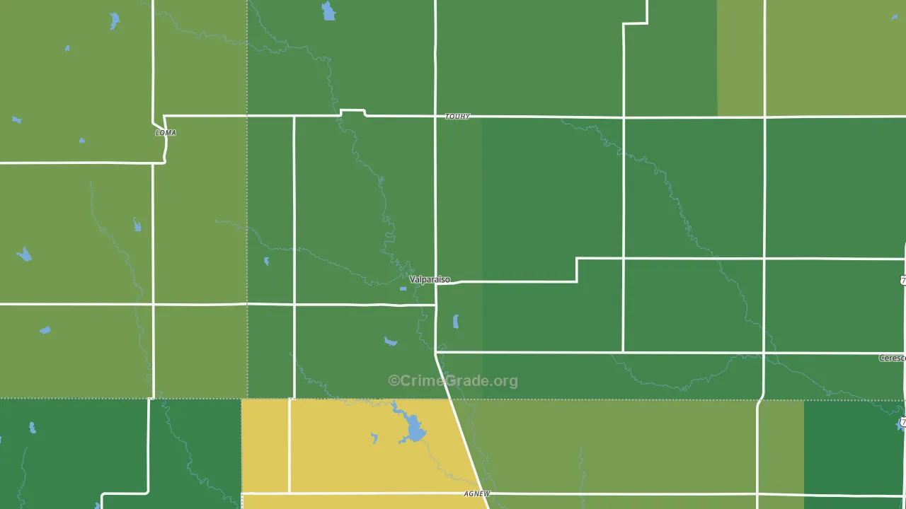 Valparaiso, NE Map of Theft Rates