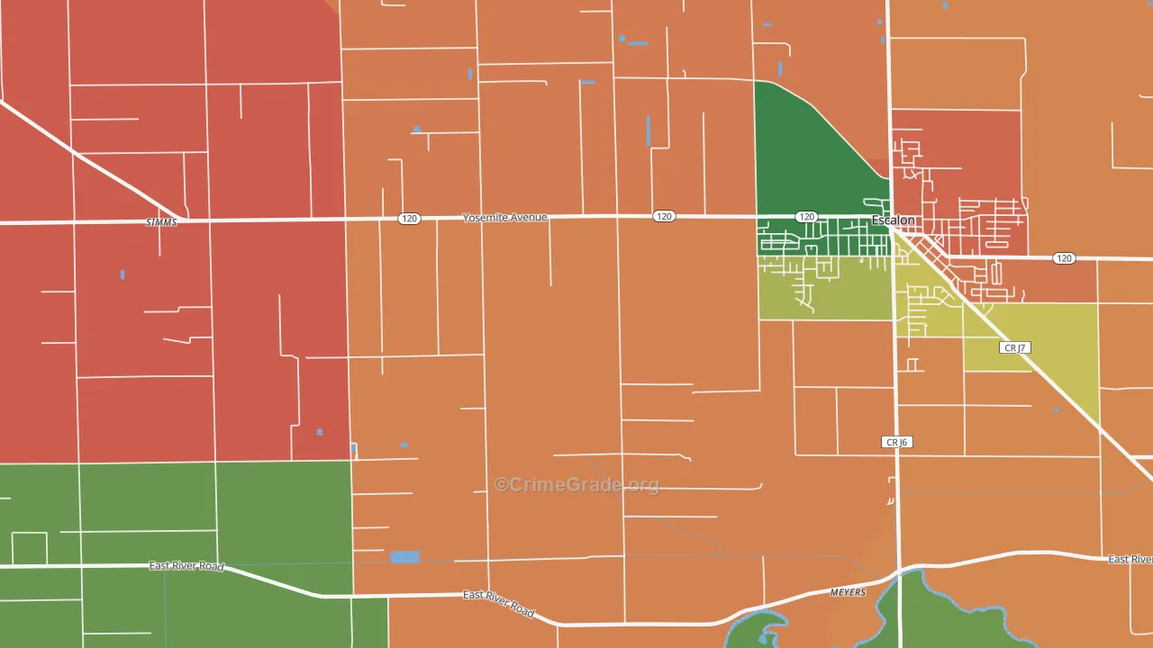 Van Allen, CA Map of Theft Rates