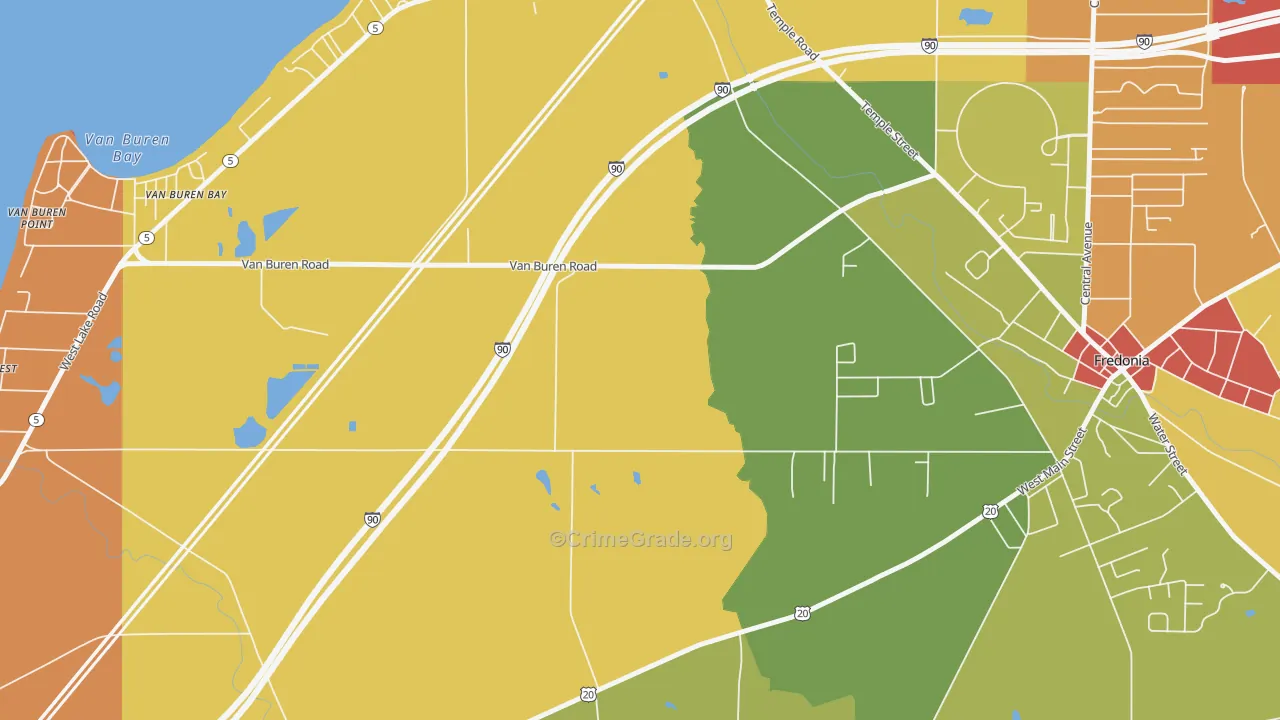 Van Buren Bay, NY Map of Theft Rates