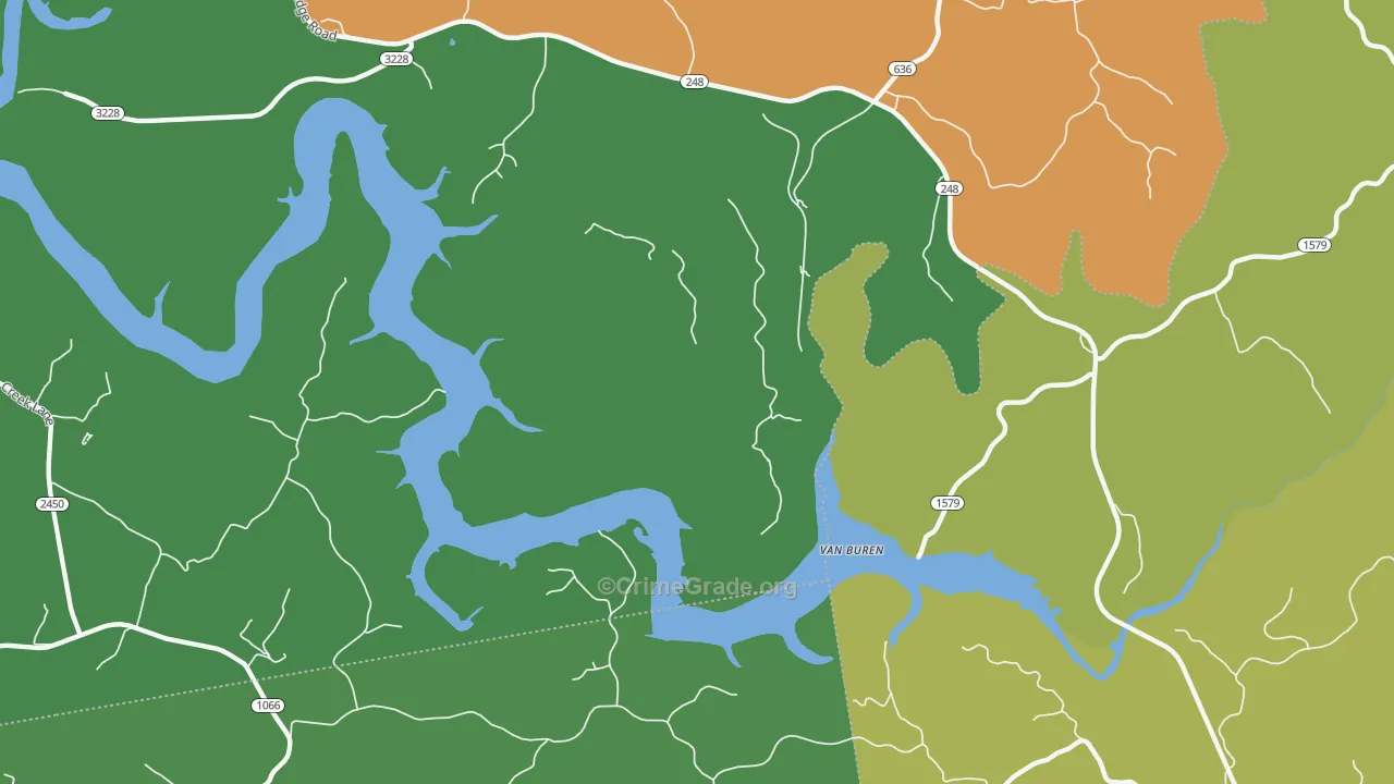Van Buren, KY Map of Theft Rates