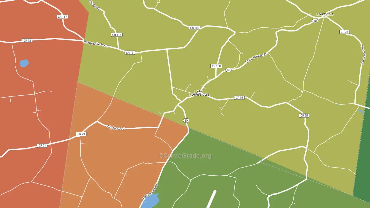 Van Hornesville, NY Map of Theft Rates