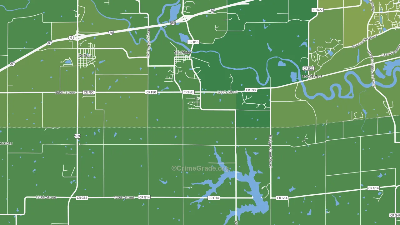 Van Meter, IA Map of Theft Rates