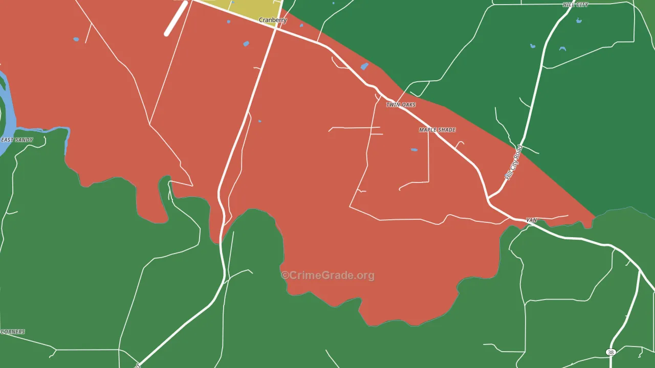 Van, PA Map of Theft Rates