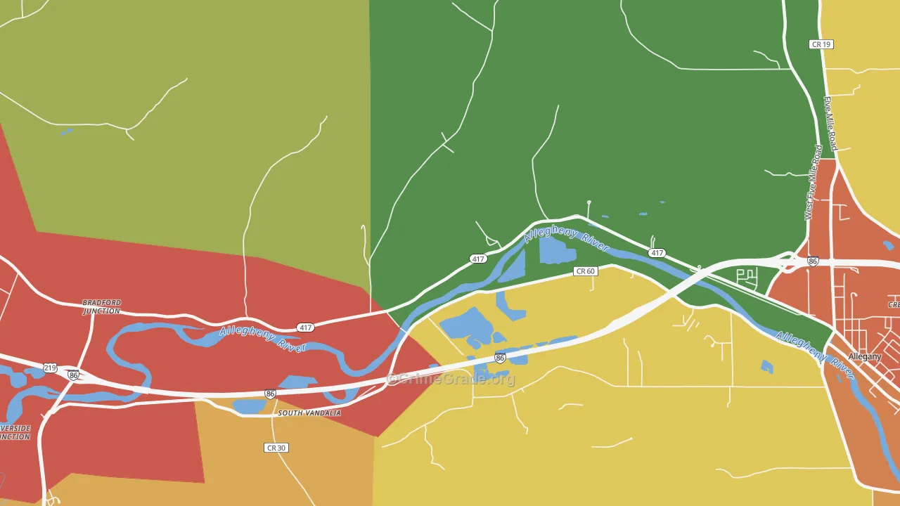 Vandalia, NY Map of Theft Rates