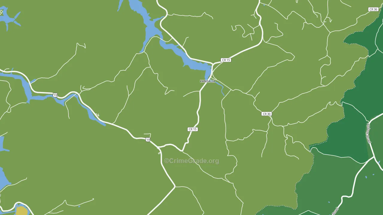 Vandalia, WV Map of Theft Rates