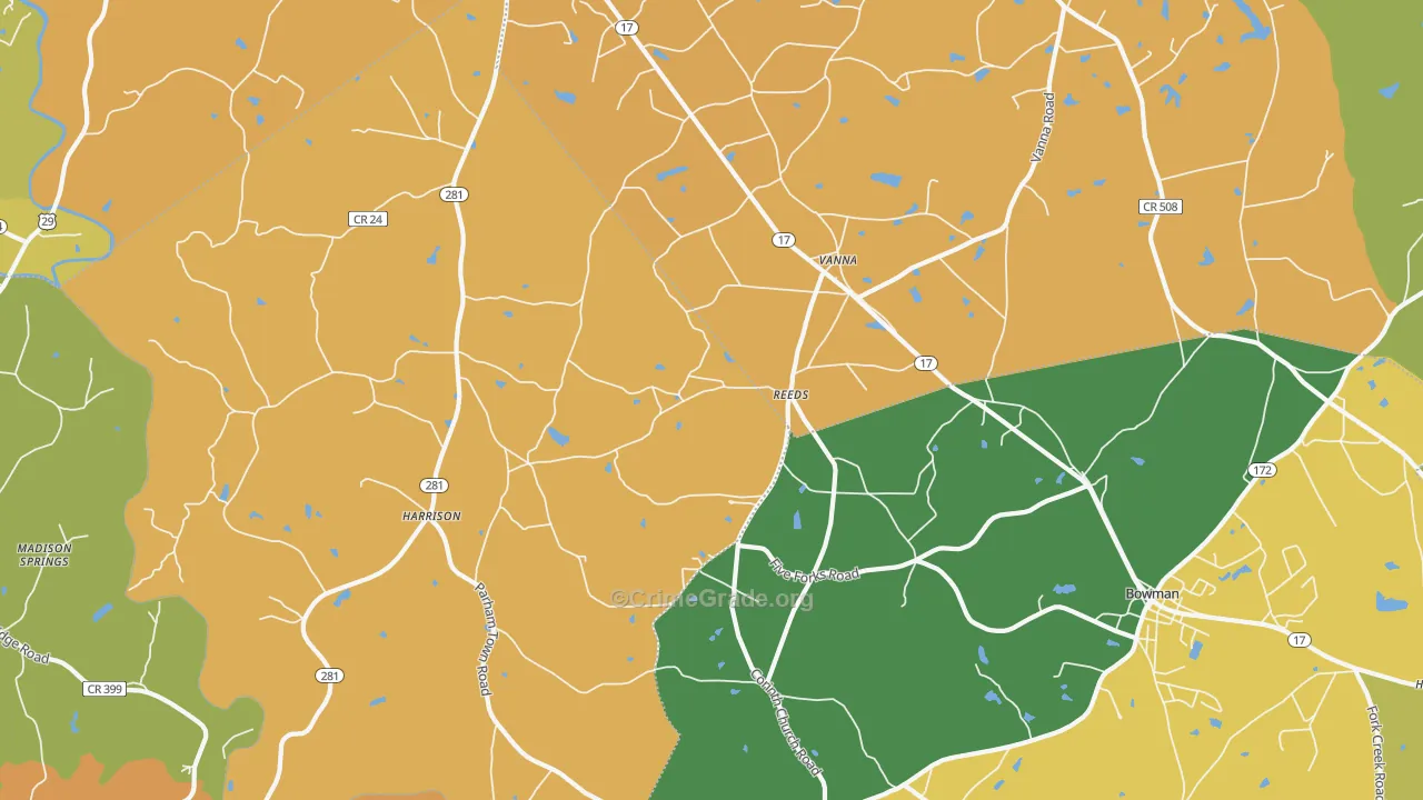 Vanna, GA Map of Theft Rates