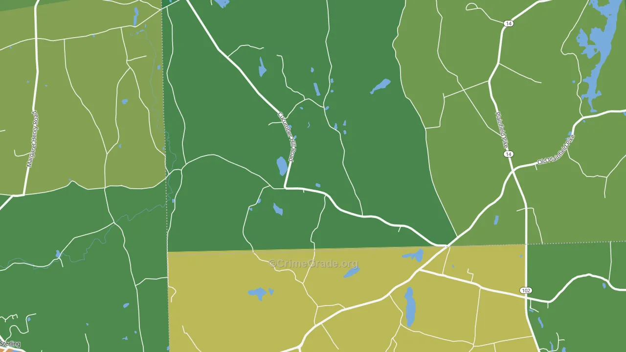 Vaughn Hollow, RI Map of Theft Rates