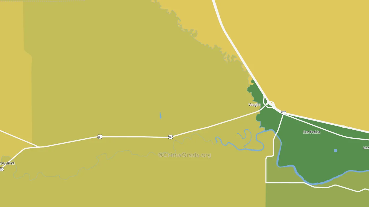 Vaughn, MT Map of Theft Rates
