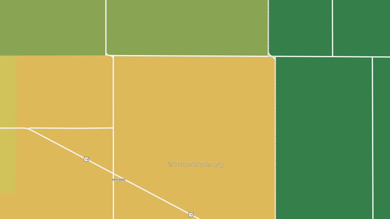 Vayland, SD Map of Theft Rates