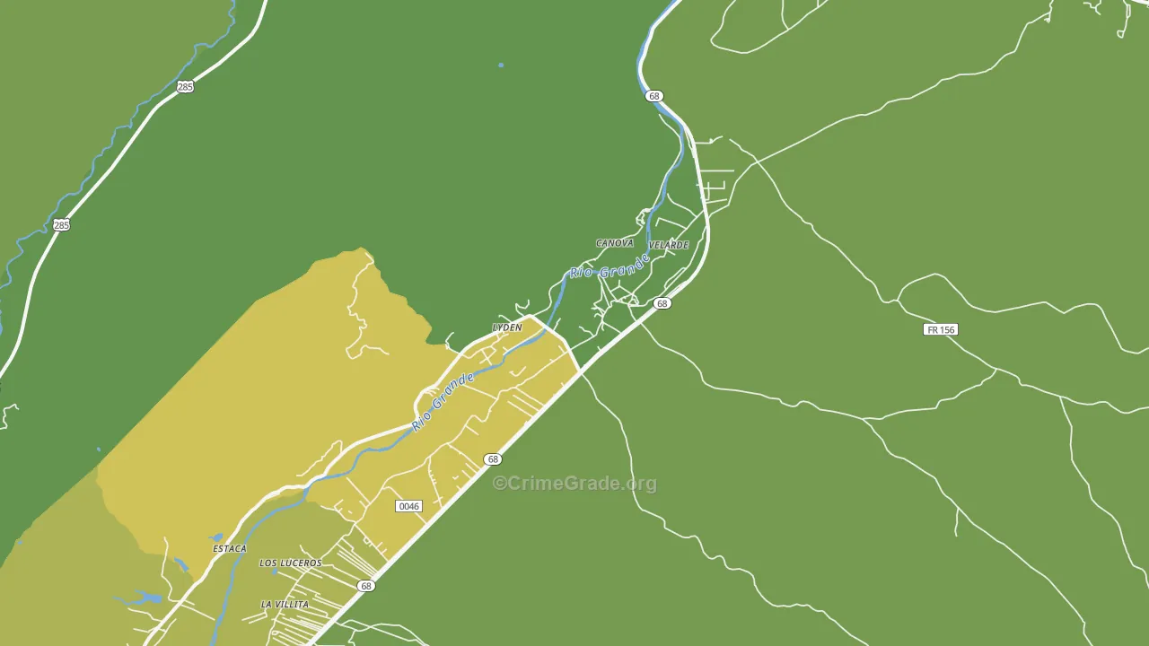 Velarde, NM Map of Theft Rates