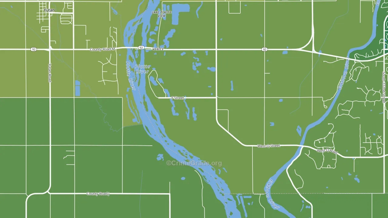 Venice, NE Map of Theft Rates