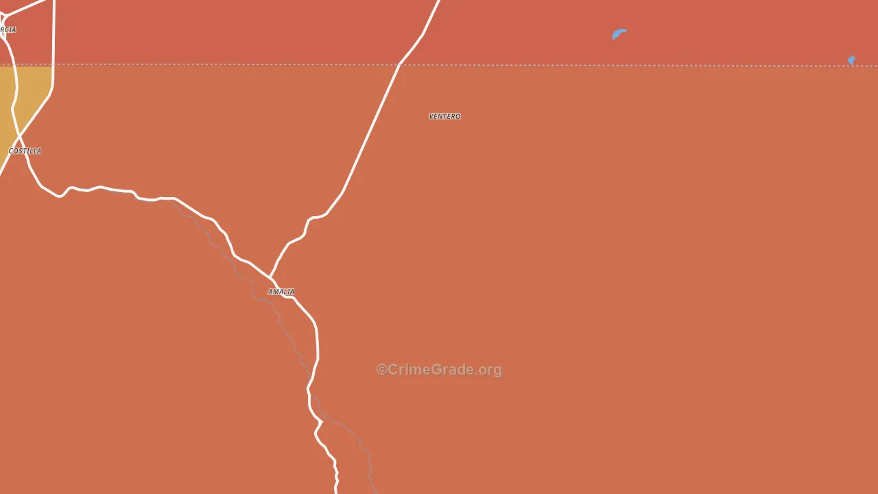 Ventero, NM Map of Theft Rates
